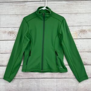 Outdoor Research Mock Neck Running Track Jacket Womens Medium Green Hiking